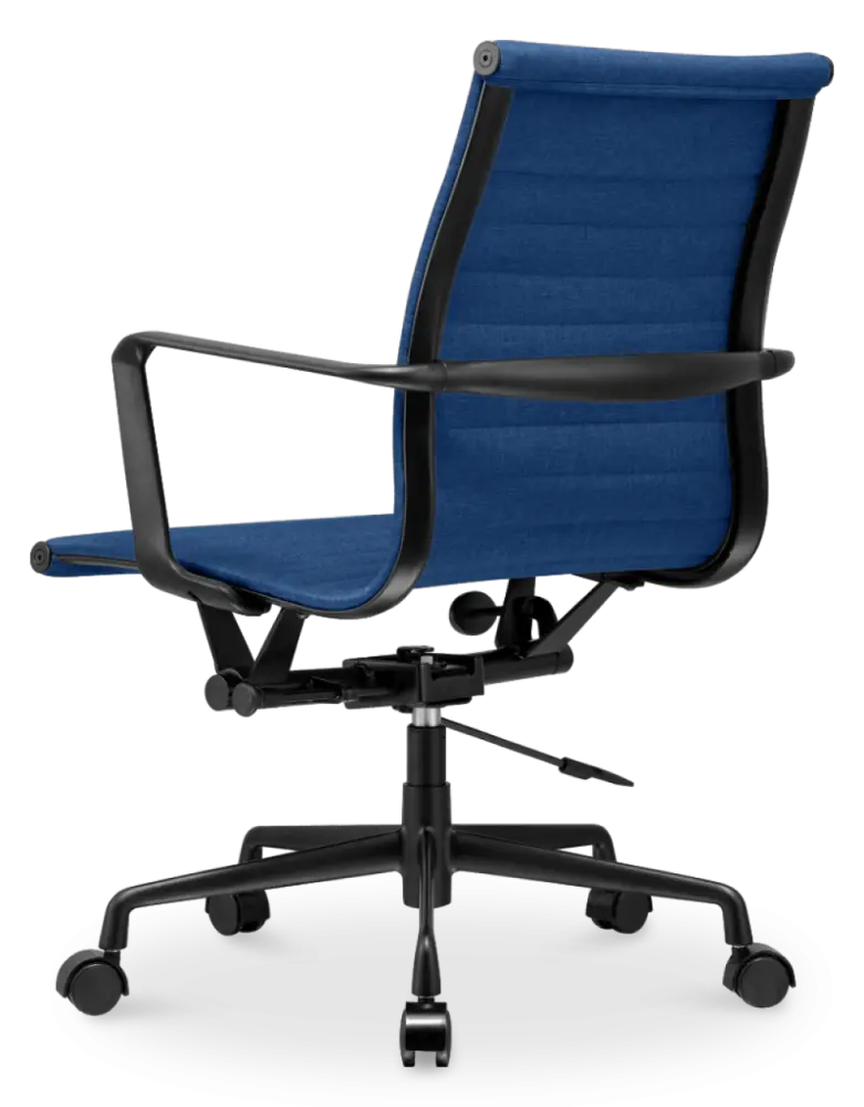 Cavel CD 117 Bureaustoel Blauw Linnen | Zwart Frame