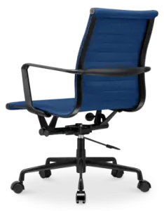 Cavel CD 117 Bureaustoel Blauw Linnen | Zwart Frame
