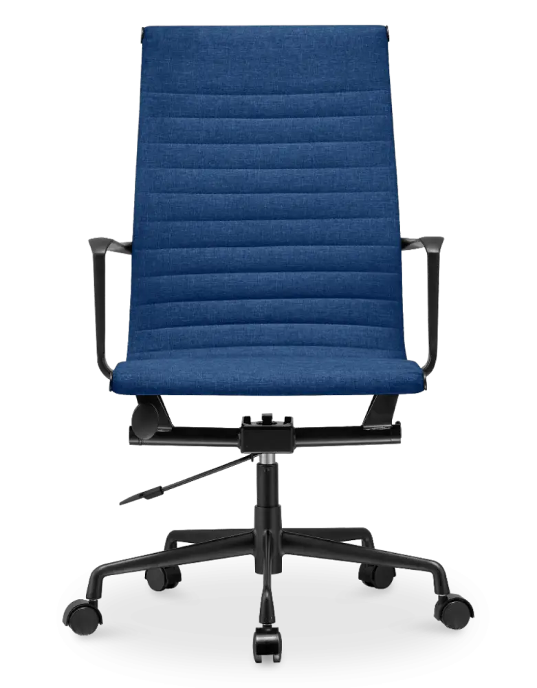 Cavel CD 119 Bureaustoel Blauw Linnen | Zwart Frame