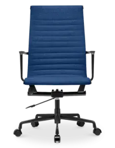 Cavel CD 119 Bureaustoel Blauw Linnen | Zwart Frame