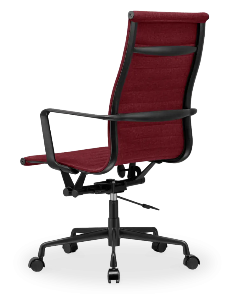 Cavel CD 119 Bureaustoel Rood Linnen | Zwart Frame