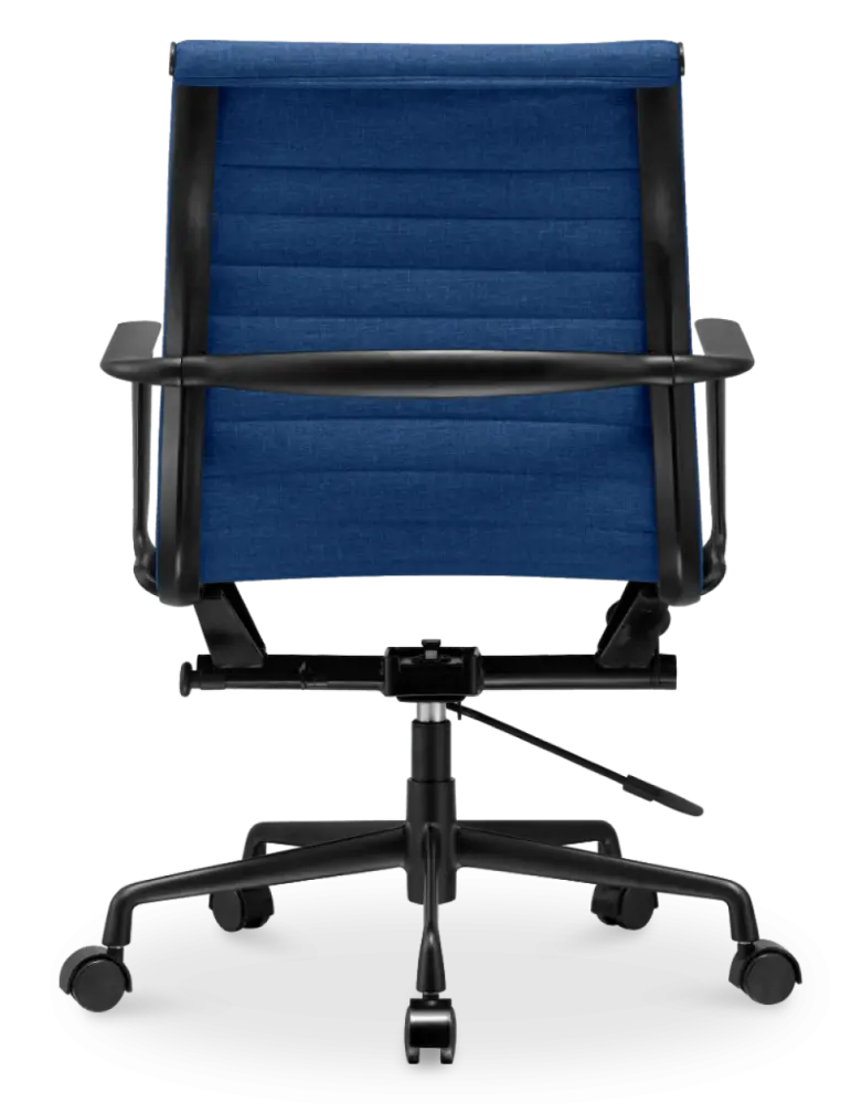 Cavel CD 117 Bureaustoel Blauw Linnen | Zwart Frame