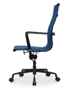 Cavel CD 119 Bureaustoel Blauw Linnen | Zwart Frame