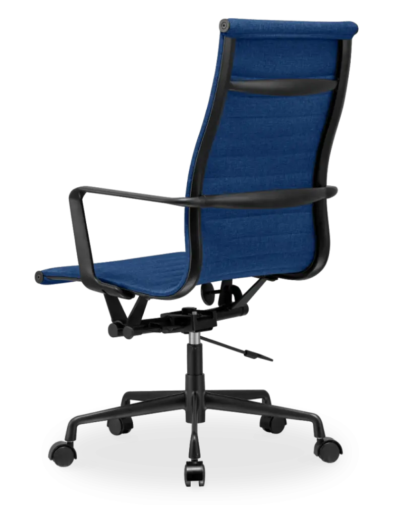 Cavel CD 119 Bureaustoel Blauw Linnen | Zwart Frame