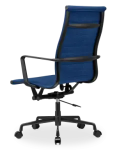 Cavel CD 119 Bureaustoel Blauw Linnen | Zwart Frame