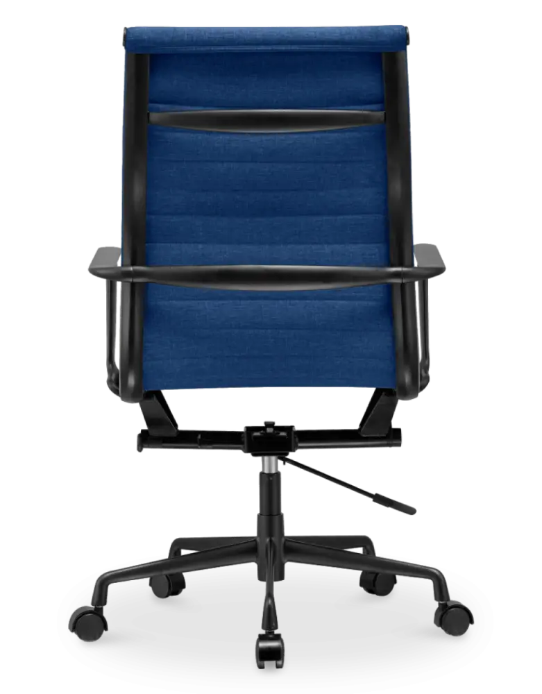 Cavel CD 119 Bureaustoel Blauw Linnen | Zwart Frame
