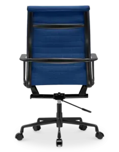 Cavel CD 119 Bureaustoel Blauw Linnen | Zwart Frame