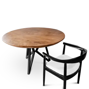 Cavel Ronde Notenhouten Tafel