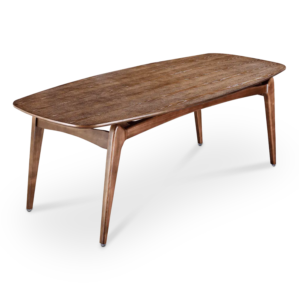 Eettafel Japandi Deens Ovaal Walnoot