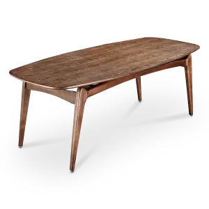 Eettafel Japandi Deens Ovaal Walnoot