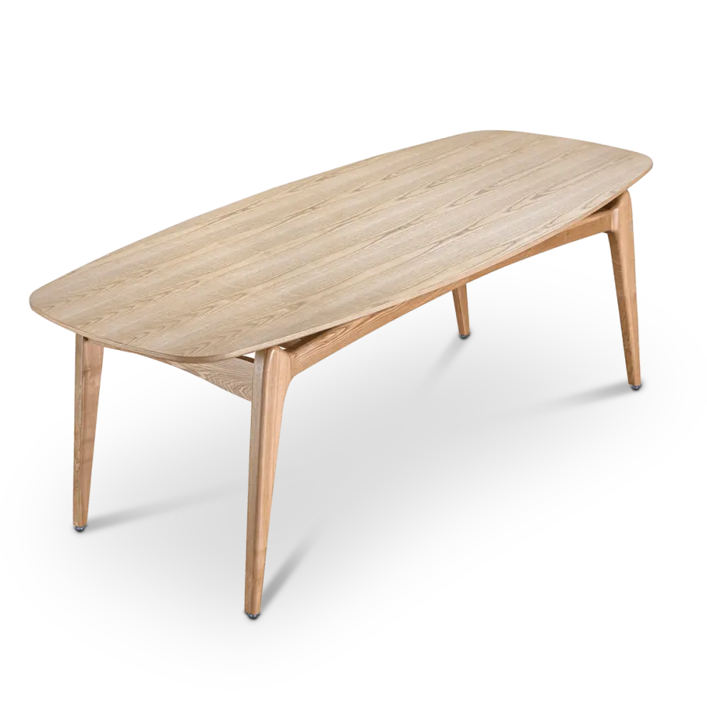 Eettafel Japandi Deens Ovaal Eiken