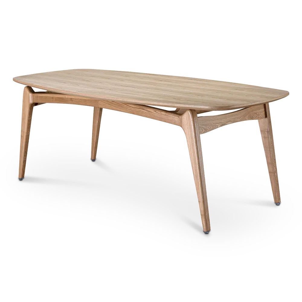 Eettafel Japandi Deens Ovaal Eiken