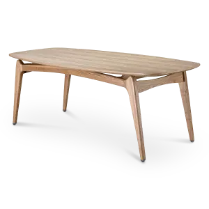 Eettafel Japandi Deens Ovaal Eiken