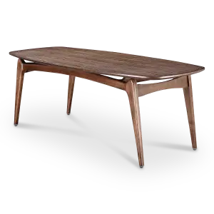 Eettafel Japandi Deens Ovaal Walnoot