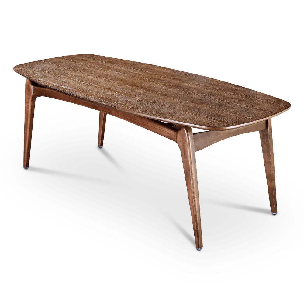 Eettafel Japandi Deens Ovaal Walnoot