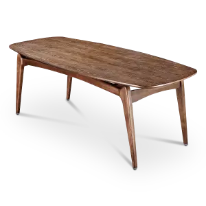 Eettafel Japandi Deens Ovaal Walnoot