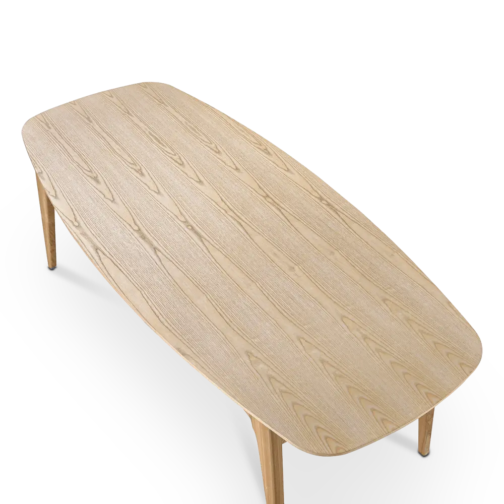 Eettafel Japandi Deens Ovaal Eiken