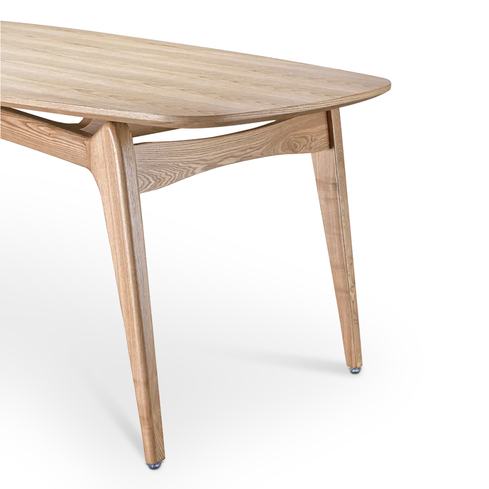 Eettafel Japandi Deens Ovaal Eiken