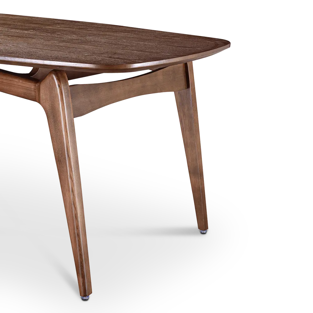Eettafel Japandi Deens Ovaal Walnoot