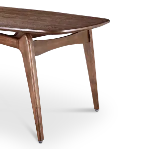 Eettafel Japandi Deens Ovaal Walnoot