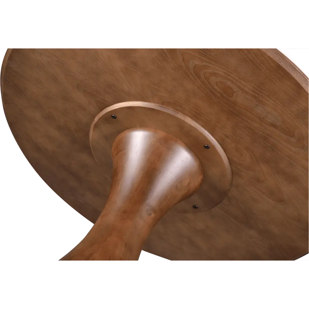 Ronde Tulip Eettafel Antraciet Keramiek | Walnoot Onderstel