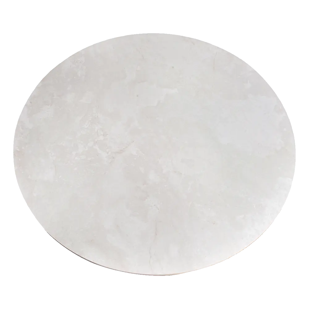 Ronde Tulip Eettafel Wit Keramiek | Naturel Onderstel