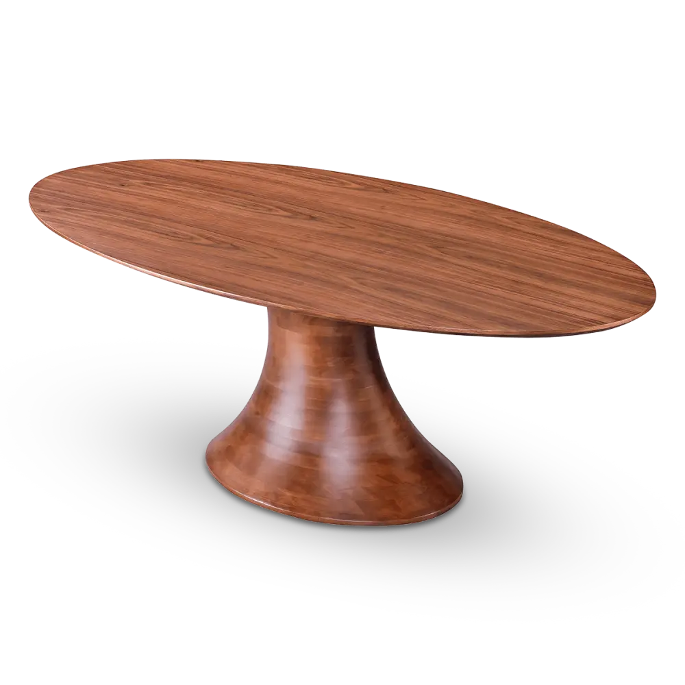 Ovale Tulip Eettafel | Walnoot