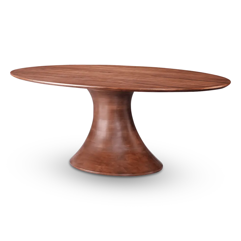 Ovale Tulip Eettafel | Walnoot