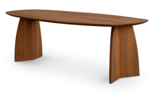 Cavel Nordic Curve Eettafel | Massief Amerikaans Walnoot | Deens Ovaal