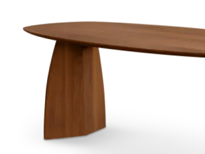 Cavel Nordic Curve Eettafel | Massief Amerikaans Walnoot | Deens Ovaal