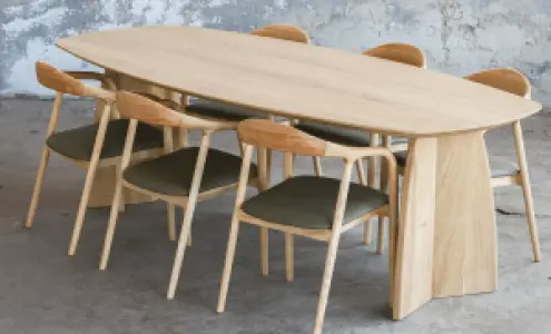 Cavel Nordic Curve Eettafel | Massief Eiken | Deens Ovaal