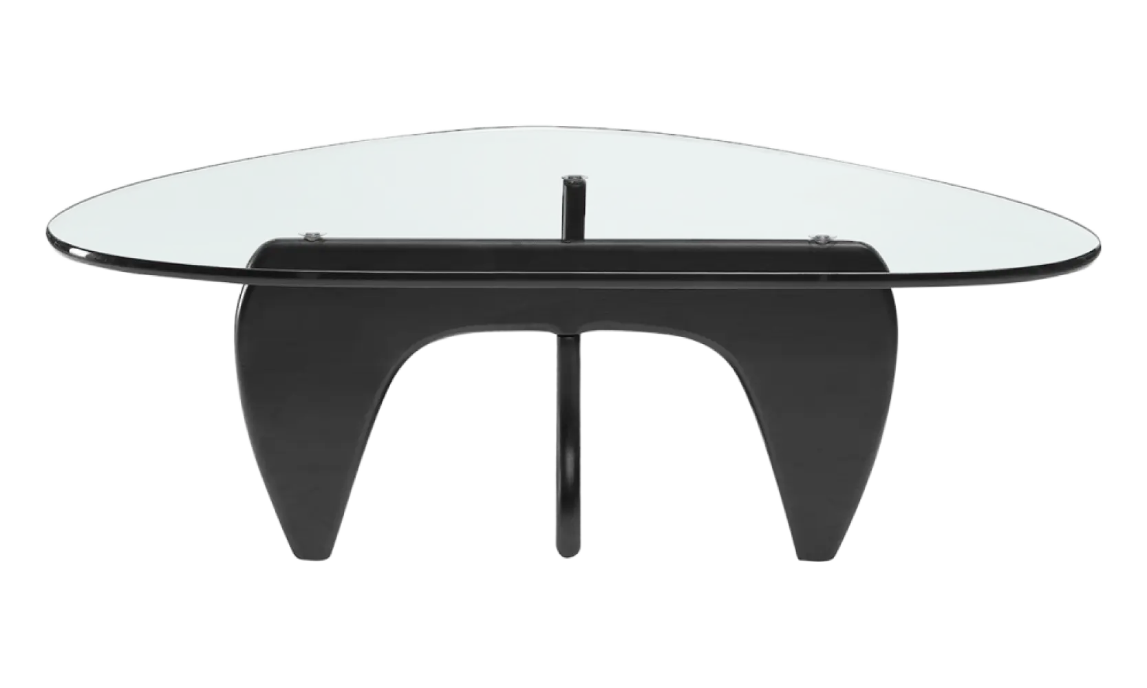 Japandi Salontafel Sabi | Glazen Blad | Zwart Onderstel