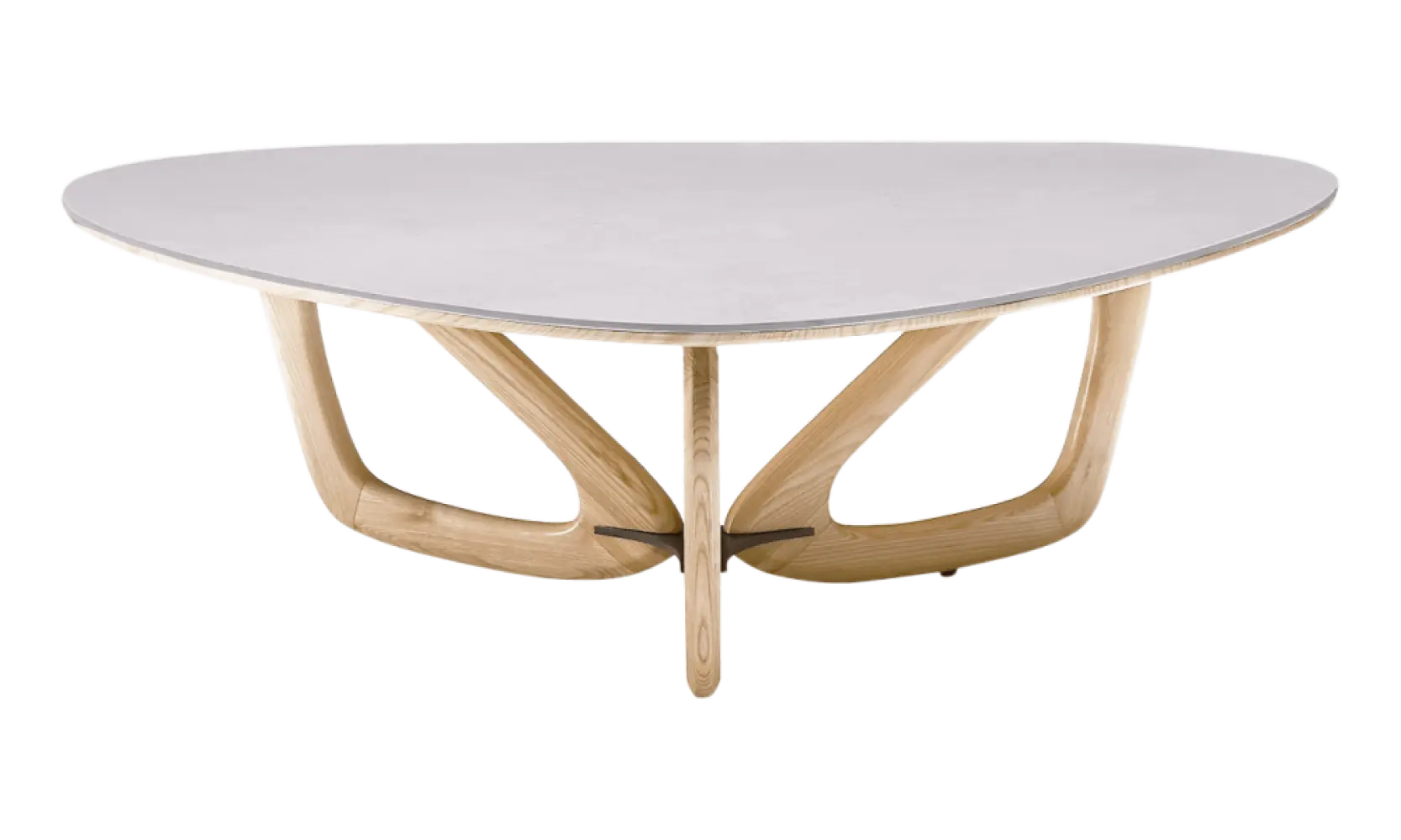 Japandi Salontafel Butterfly | Wit Keramiek | Essen Onderstel