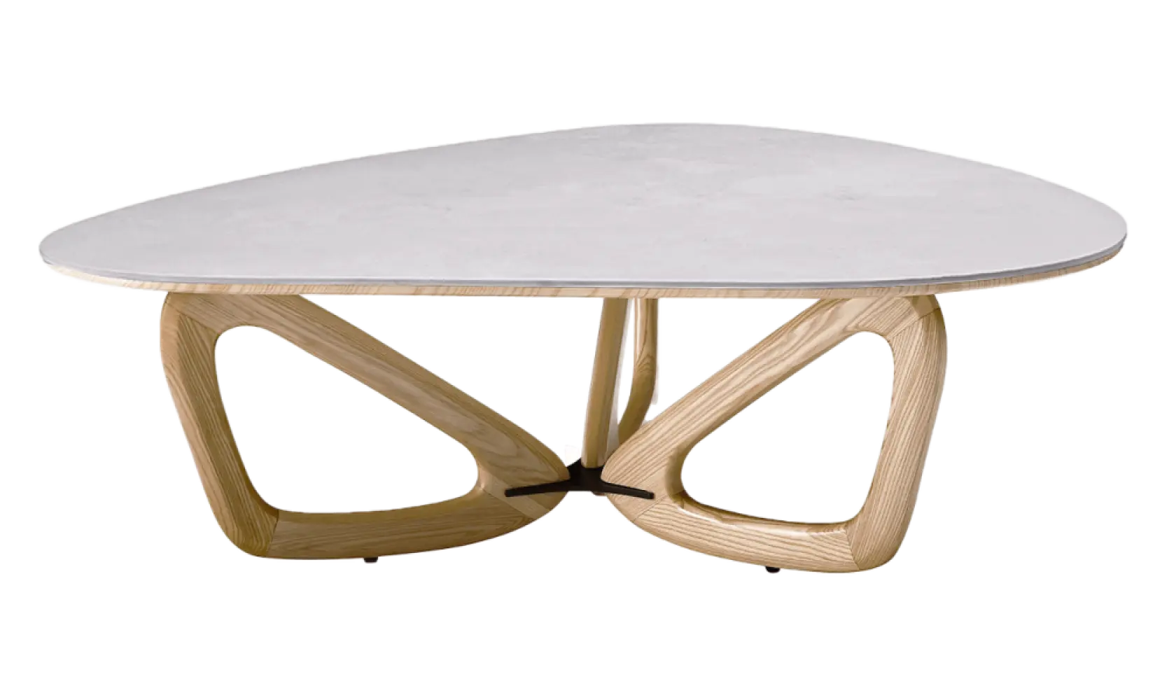 Japandi Salontafel Butterfly | Wit Keramiek | Essen Onderstel