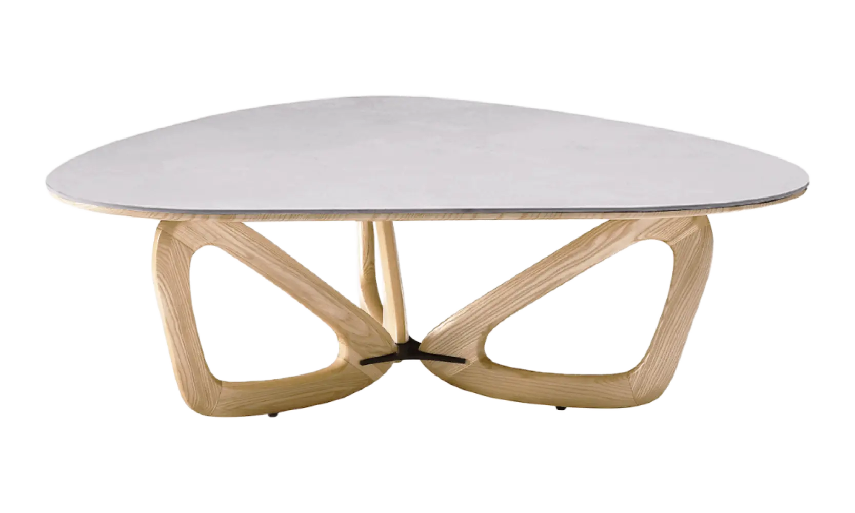 Japandi Salontafel Butterfly | Wit Keramiek | Essen Onderstel
