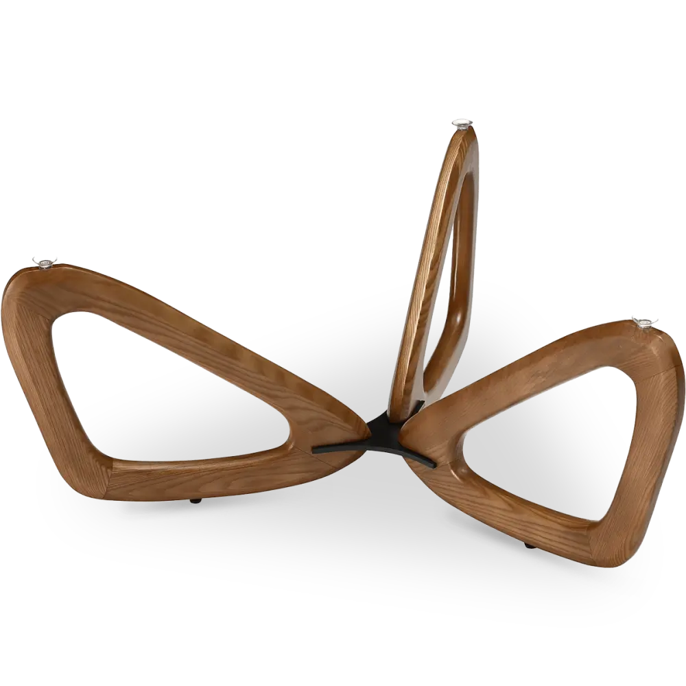 Japandi Salontafel Butterfly | Antraciet Keramiek | Walnoot Onderstel