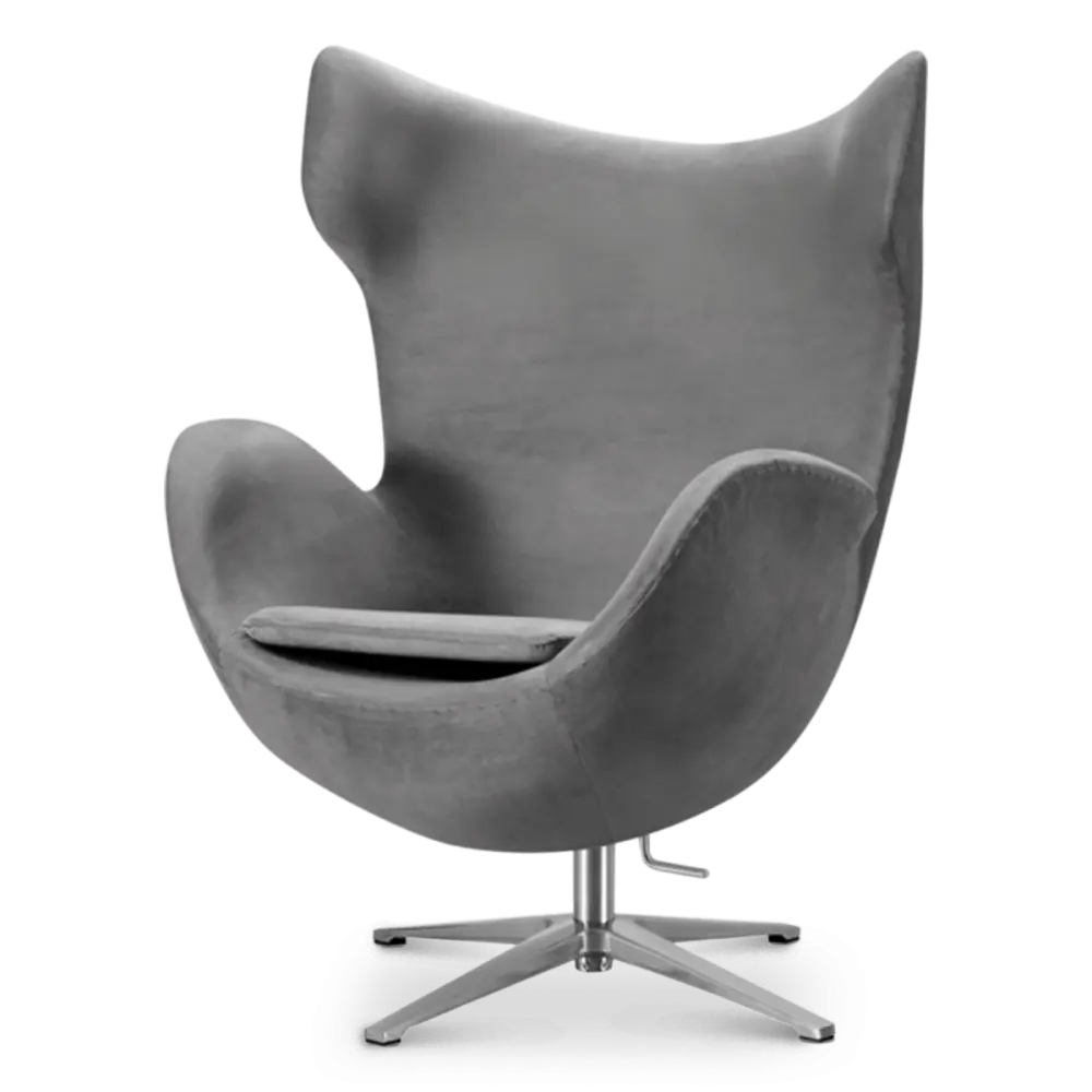 Flag Chair Zilver Grijs Velvet
