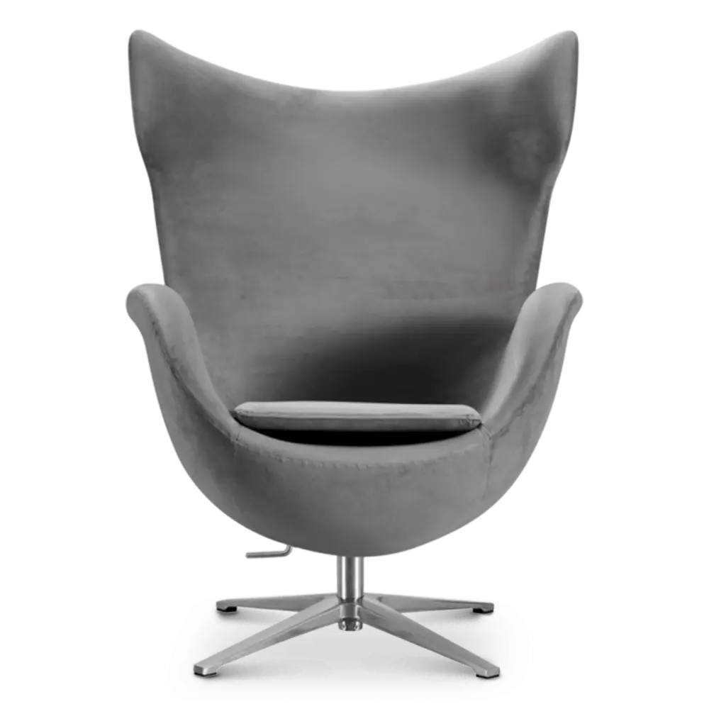 Flag Chair Zilver Grijs Velvet