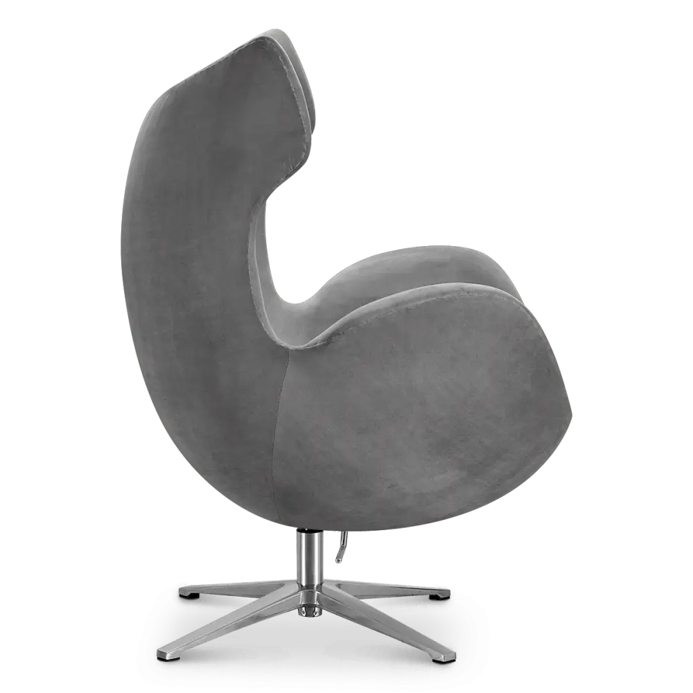 Flag Chair Zilver Grijs Velvet