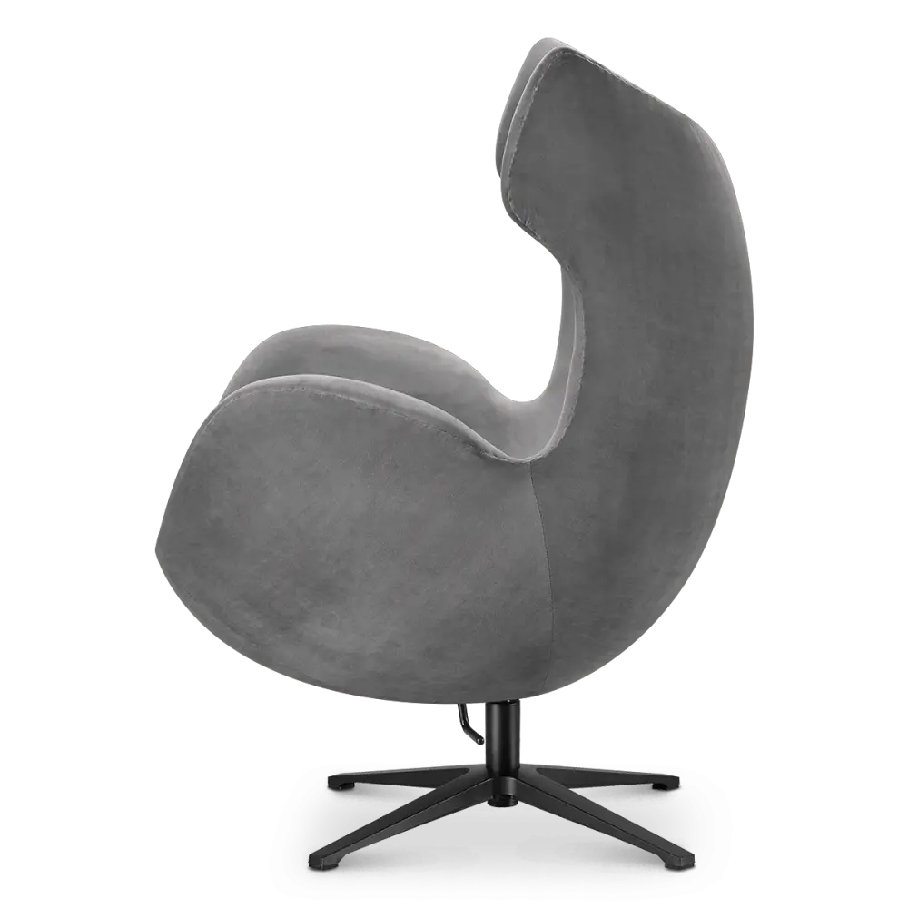Flag Chair Zilver Grijs Velvet