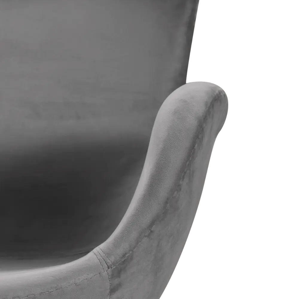 Flag Chair Zilver Grijs Velvet