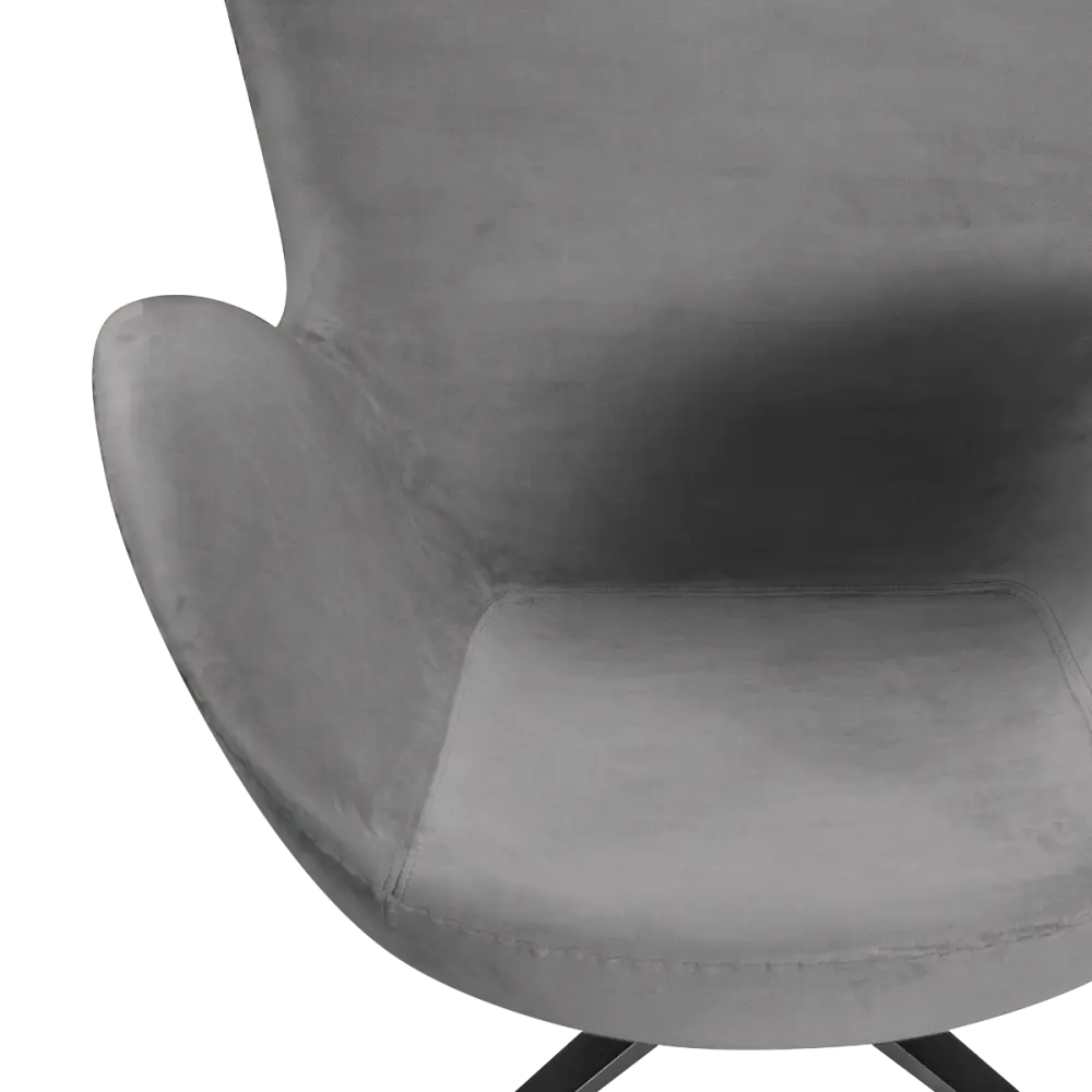 Flag Chair Zilver Grijs Velvet