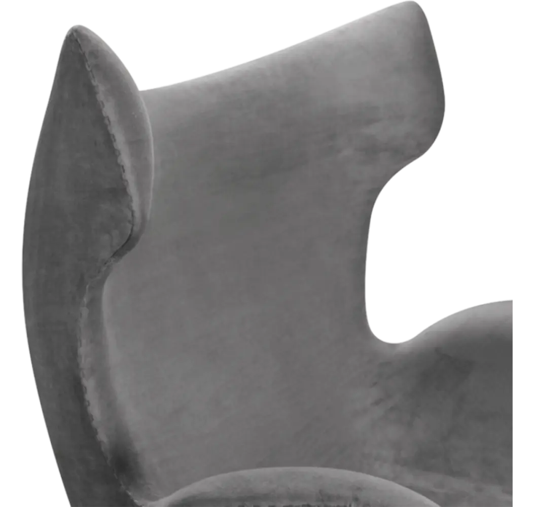 Flag Chair Zilver Grijs Velvet