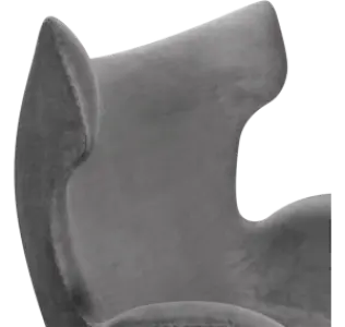 Flag Chair Zilver Grijs Velvet
