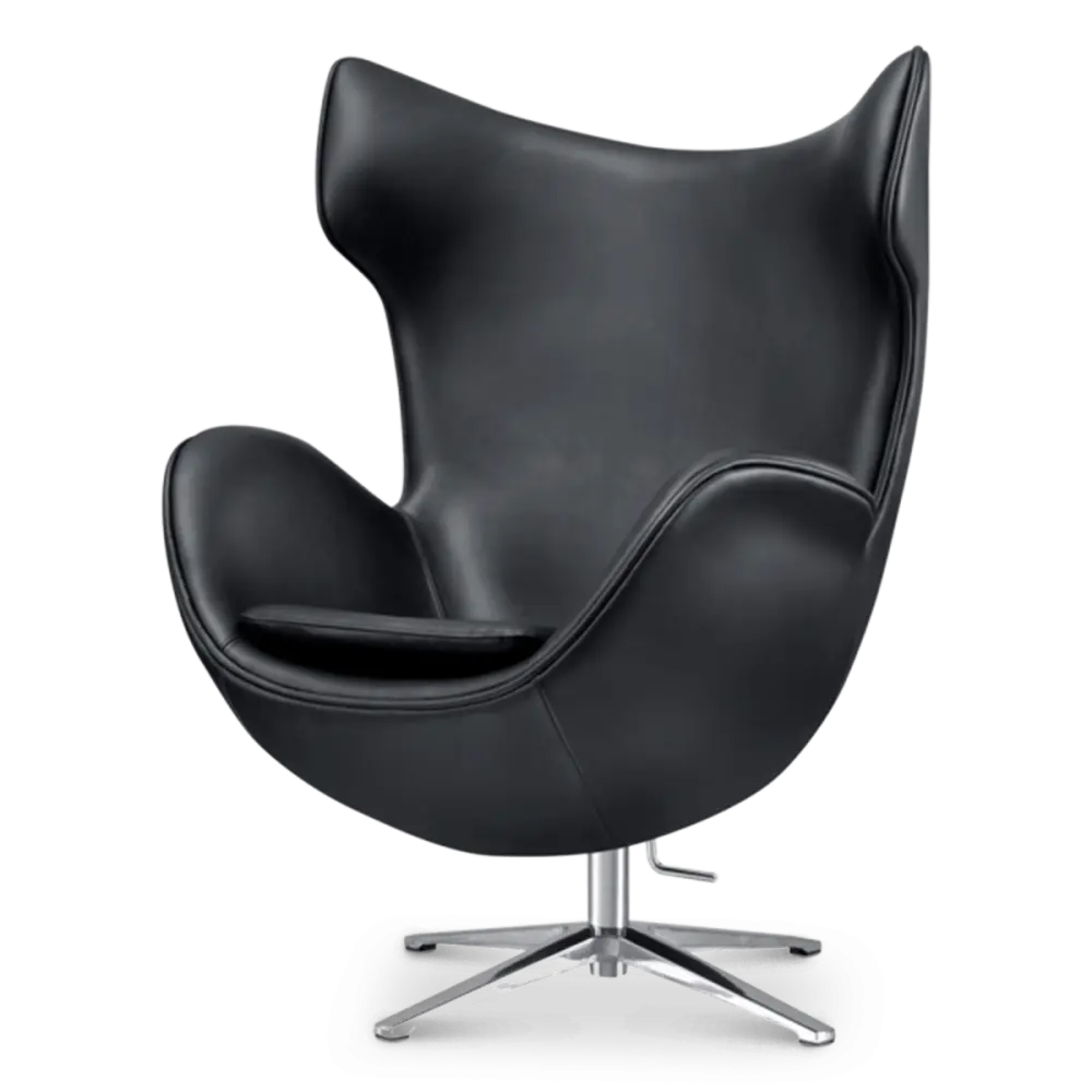 Flag Chair Zwart Leer