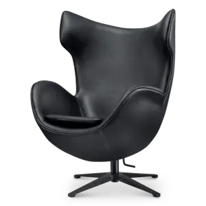 Flag Chair Zwart Leer