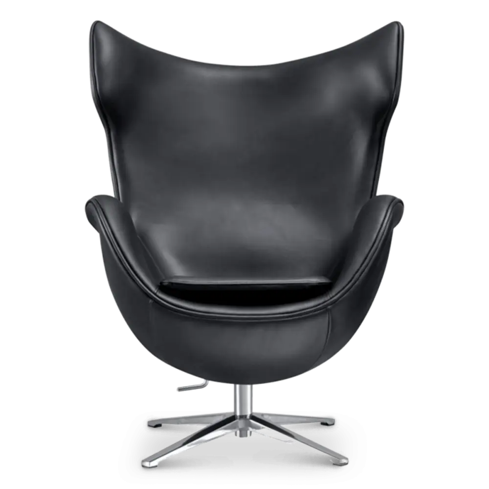 Flag Chair Zwart Leer