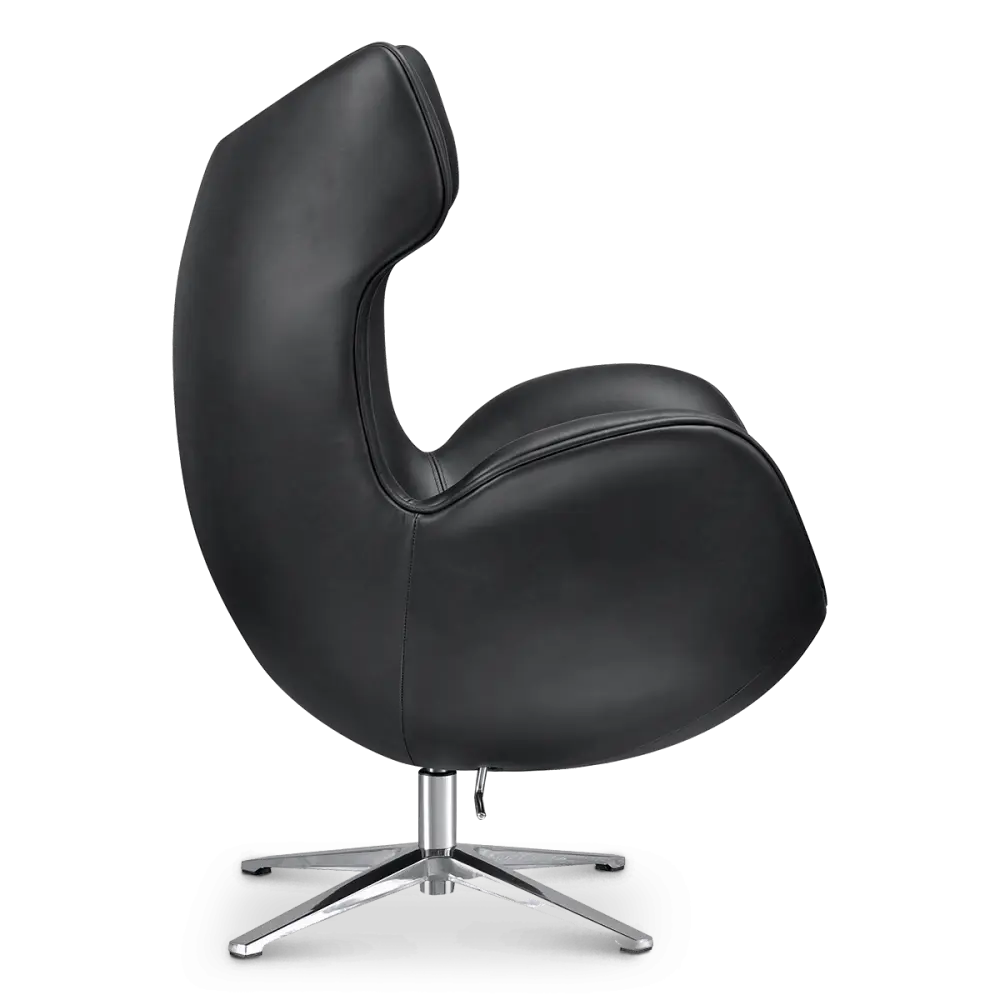 Flag Chair Zwart Leer