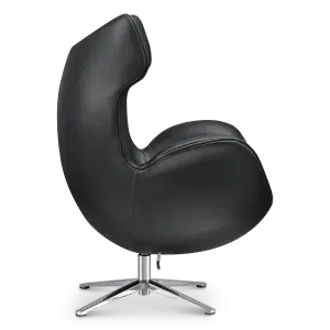 Flag Chair Zwart Leer