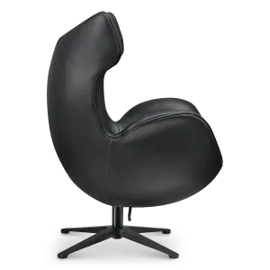 Flag Chair Zwart Leer